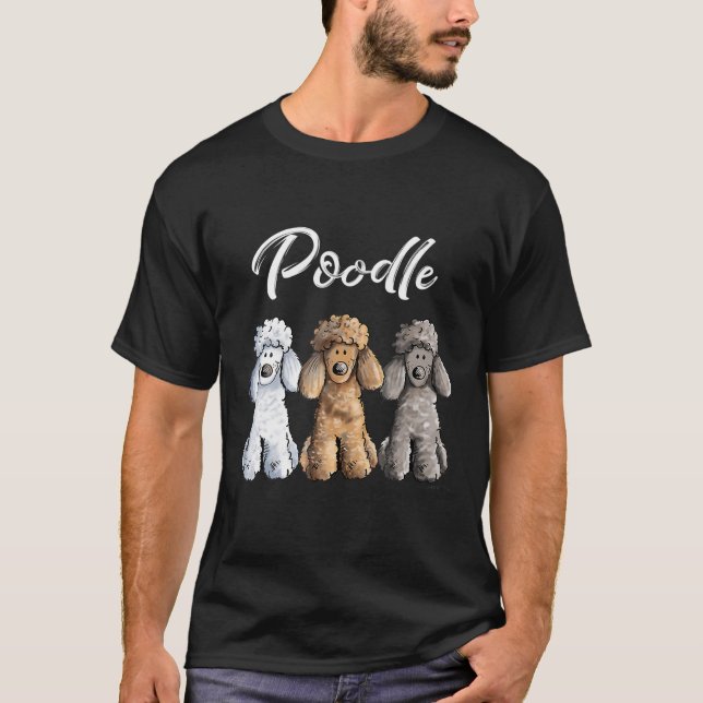 T-shirt Cute Poodle I Caniche Chiens Chiens Cadeau Femmes  (Devant)
