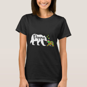 T-shirt Cute Poppa Bear Sensibilisation sur l'autisme Fami