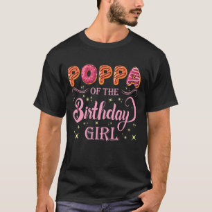 T-shirt Cute Poppa De La Fille D'Anniversaire Donut Doughn