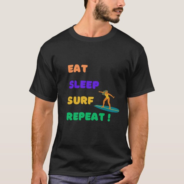 T-SHIRT CUTE POUR LES AMATEURS DE SURF (Devant)
