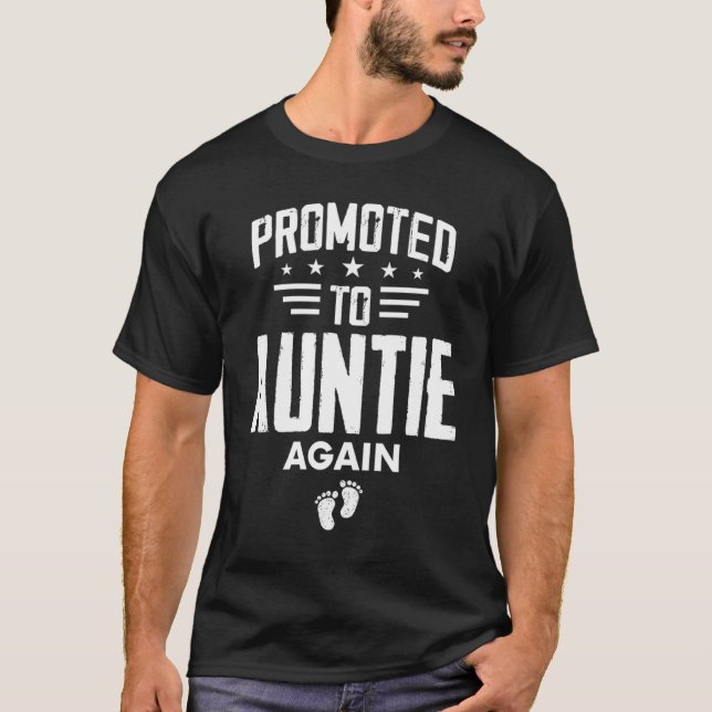 T-shirt Cute Promoted To Auntie Again   Going To Be Aunt A (Devant)