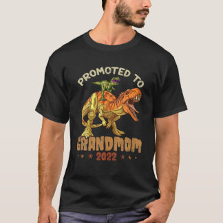 T-shirt Cute Promu À Grand-Mère Est 2022 Dinosaur Mère