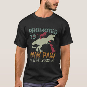 T-shirt Cute Promu À Paw Paw Est 2022 Pères Dinosaures