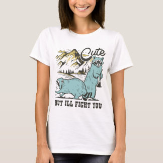 T-shirt Cute Raccoon Summer Retro