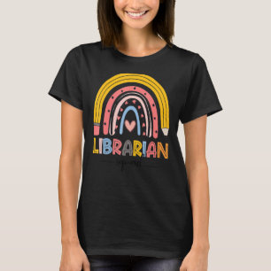 T-shirt Cute Rainbow Bibliothécaire Squad Premier Jour De