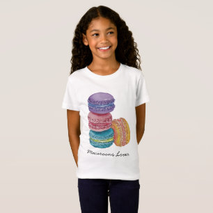 T-Shirt Cute Rainbow Macaroons In Watercolor