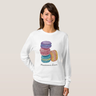 T-shirt Cute Rainbow Macaroons In Watercolor
