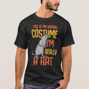 T-shirt Cute Rat Domestique Rat Rodent Souris Pet Biologie