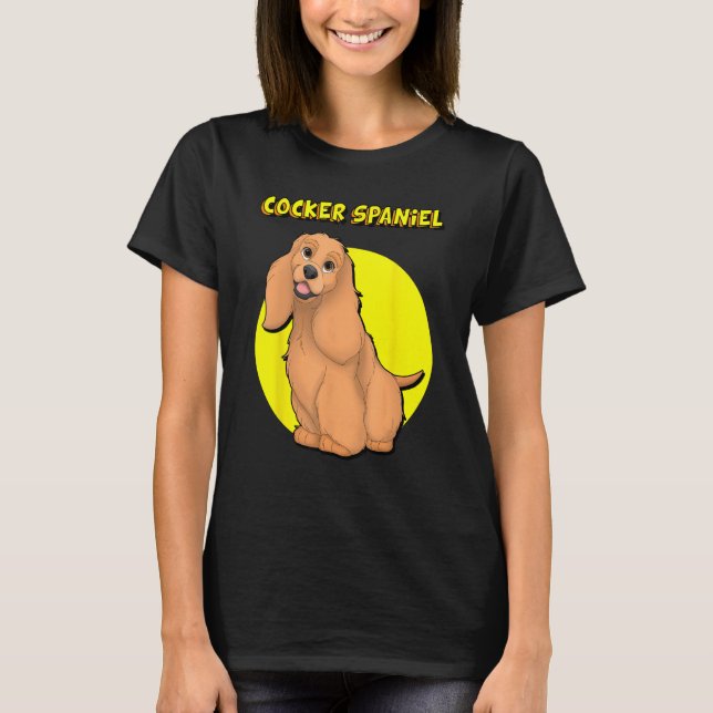 T-shirt Cute Red Cocker Spaniel (Devant)