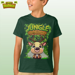 T-shirt Cute Reindeer Wildlife Deer Cartoon Caractère 🦌