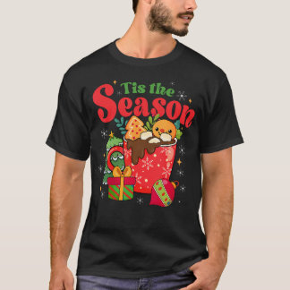 T-shirt Cute Retro Groovy Tis The Season Hot Cocoa Gingerb