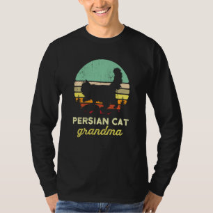 T-shirt Cute Retro Perse Chat Grandma Propriétaire d'anima