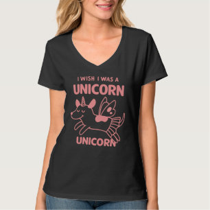 T-shirt Cute Rose Flying Unicorn - Kawaii Imaginaire magiq