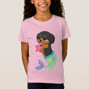 T-Shirt Cute Rottweiler Sirène Chien Chien Chien Chien Jeu