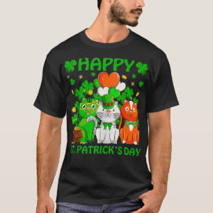 T-shirt Cute Saint Catricks Day Cats Irlande Casquette Dra