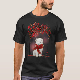 T-shirt Cute Samoyed Couple Valentine Love Tree Chiens Ent