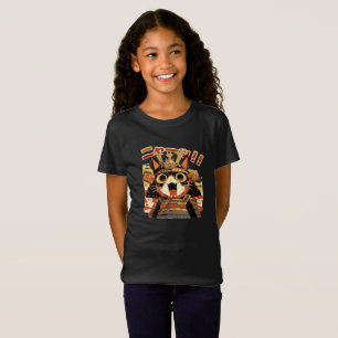 T-Shirt Cute Samurai Chat en Armure