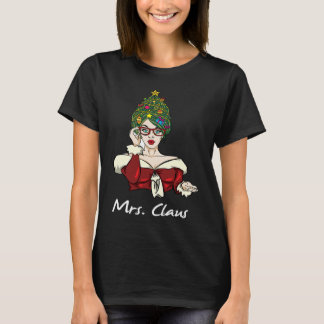 T-shirt Cute Santa Claus Wife Husband Christmas  Girls Wom