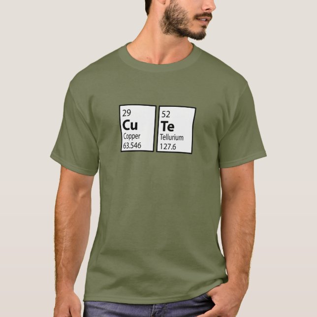 T-shirt Cute Science Geek College Nerd (Devant)