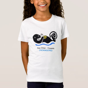 T-Shirt Cute Sea OTTER - Graphique animal en voie de dispa