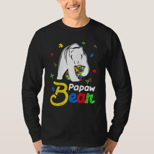 T-shirt Cute Sensibilisation sur l'autisme Papaw Ours Fami