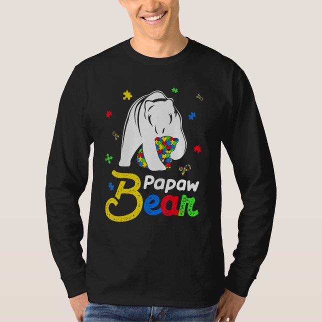 T-shirt Cute Sensibilisation sur l'autisme Papaw Ours Fami (Devant)