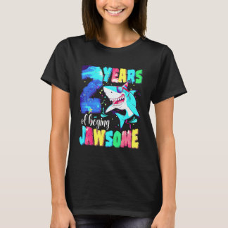T-shirt Cute Shark Birthday 2 Year Old Boys Girls 2nd Birt