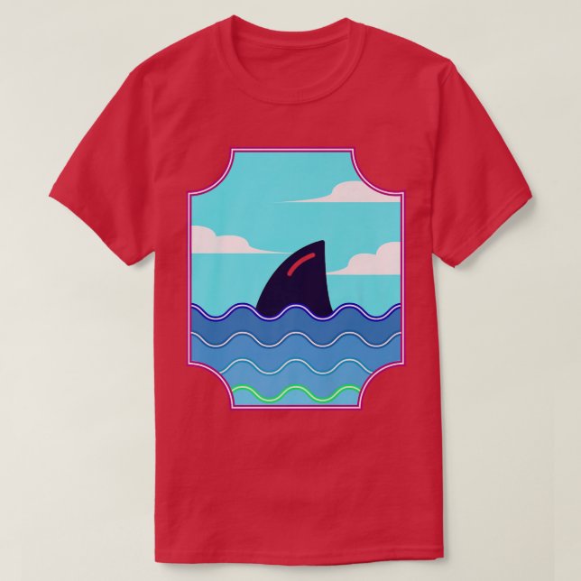 T-shirt Cute Shark Fin for Shark Lovers (Design devant)