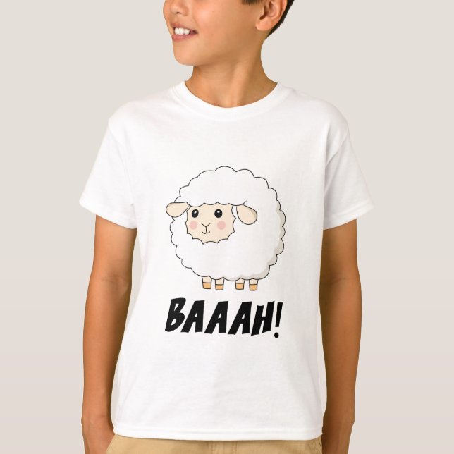 T-shirt Cute Sheep Baaah (Devant)