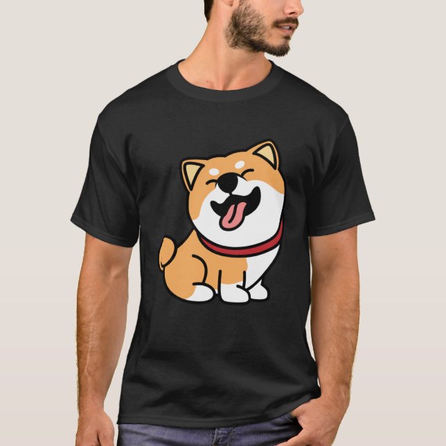 T-shirt Cute Shiba Inu Dog (Devant)