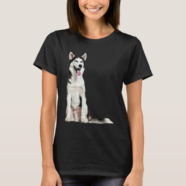 T-shirt Cute Siberian Husky (Devant)