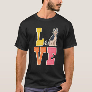 T-shirt Cute Sibérie Husky Chien Aimer Valentine Chiot