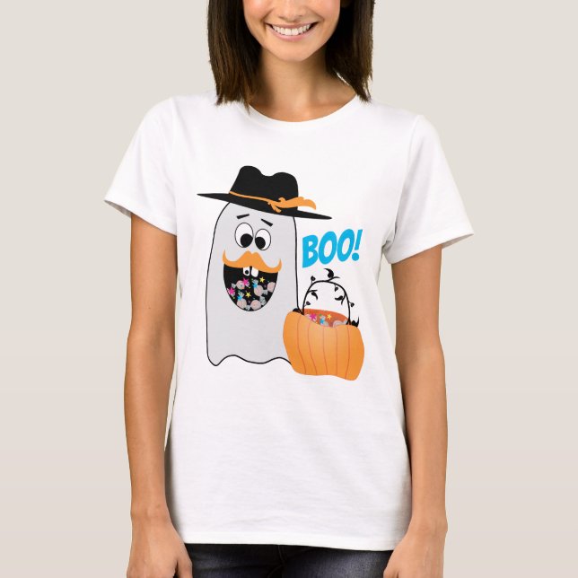 T-shirt Cute Silly Halloween Ghost Douce dent Boo (Devant)