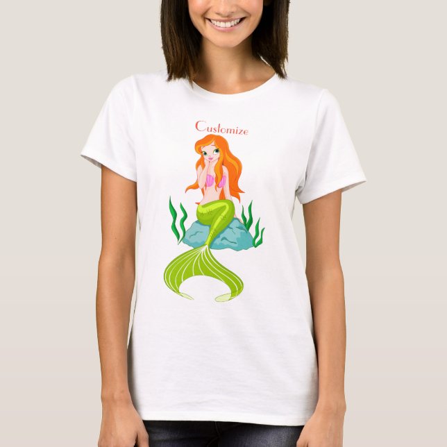 T-shirt Cute Sirène Redhead Thunder_Cove  (Devant)