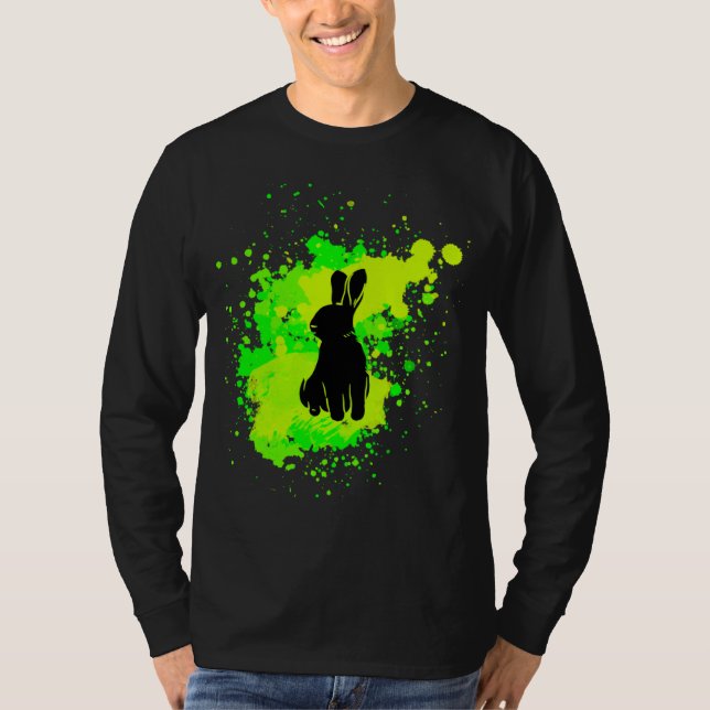 T-shirt Cute sitting rabbit with beautiful colours  for Ea (Devant)