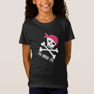 T-Shirt Cute Skull Crossbones Pirate Thème Pa-arrr ty!