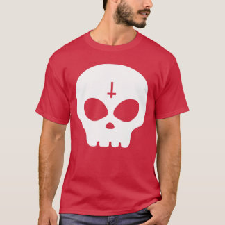 T-shirt Cute Skull Punk Rock Skeleton Gothique Grim Hallow