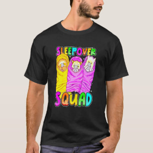 T-shirt Cute Sleepover Squad Filles Soirée Pyjama Paresseu