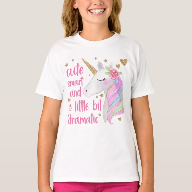 T-shirt Cute Smart et un petit peu Dramatique Rainbow Unic (Devant)