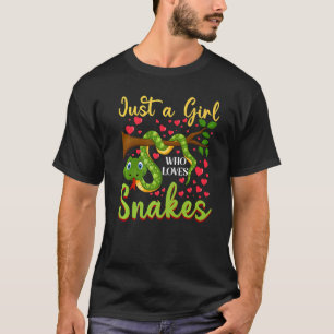 T-shirt Cute Snake Girl Qui aime les serpents