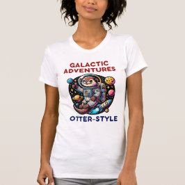 T-shirt Cute Space Otter Aventure en Galaxie