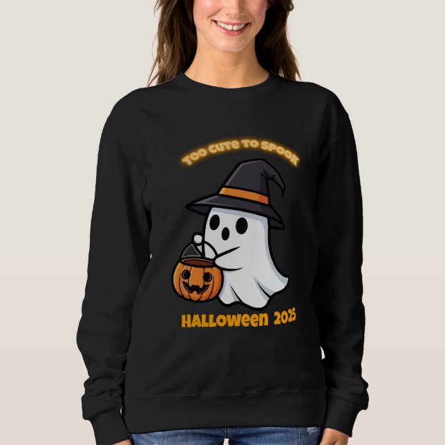 T-Shirt Cute Spook | Minimalist Kawaii Ghost Hallo Sweatshirt (Vorderseite)