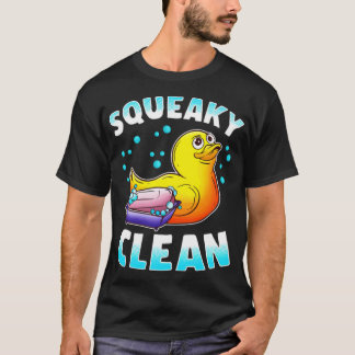 T-shirt Cute Squeaky Clean Rubber Duck Bain Temps Canard 0