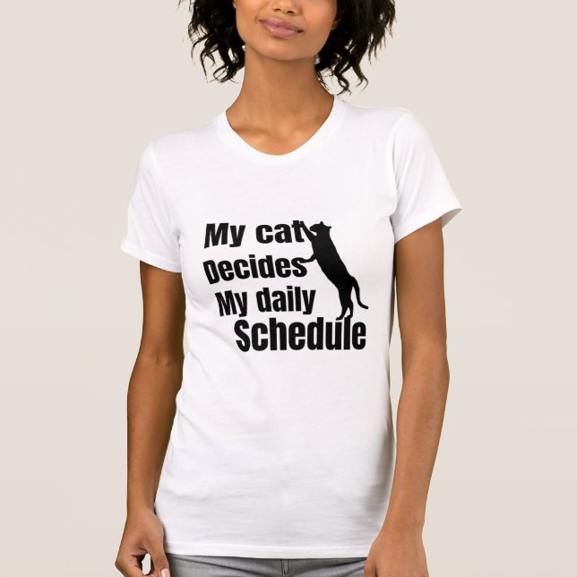 T-shirt Cute Standing cat design (Devant)