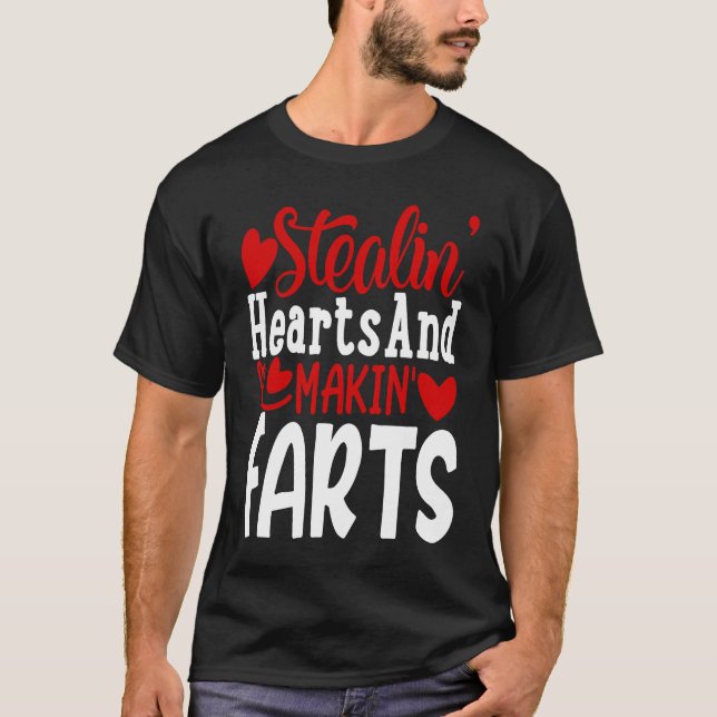 T-shirt Cute Stealing Hearts Valentine Valentines Day Roma (Devant)