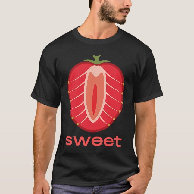 T-shirt Cute Strawberry Sweet Fruit (Devant)