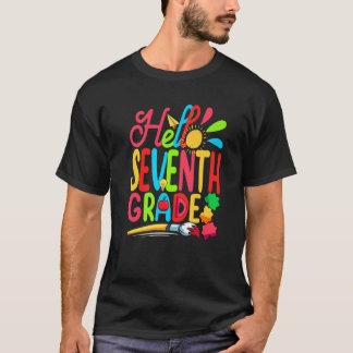 T-shirt Cute Student Teacher Hello Seventh Grade First Day