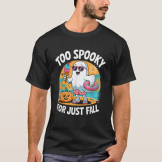 T-shirt Cute Summerween Fantôme Drôle de Plage Halloween