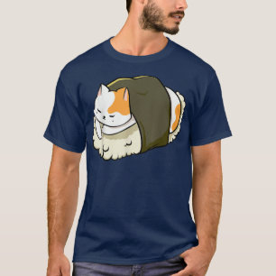 T-shirt Cute Sushi Chat Kawaii Anime Neko Animal Animal An
