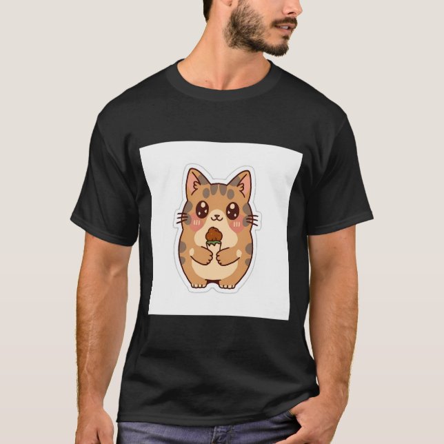 T-shirt Cute Tater Tot Chat (Devant)